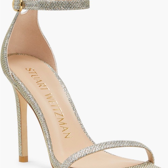 Stuart Weitzman Glittering Silver Heels - Picture 3 of 11